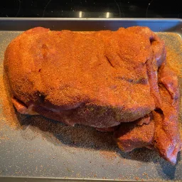 Finished Seasoning the Pork Butt